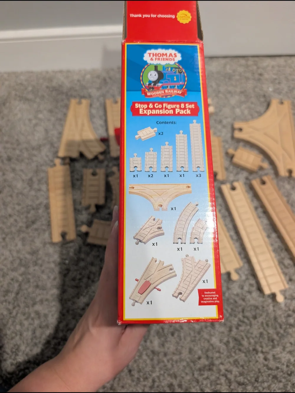 Thomas & Friends Wooden Railway Natural Wood Track Expansion Set - Beige